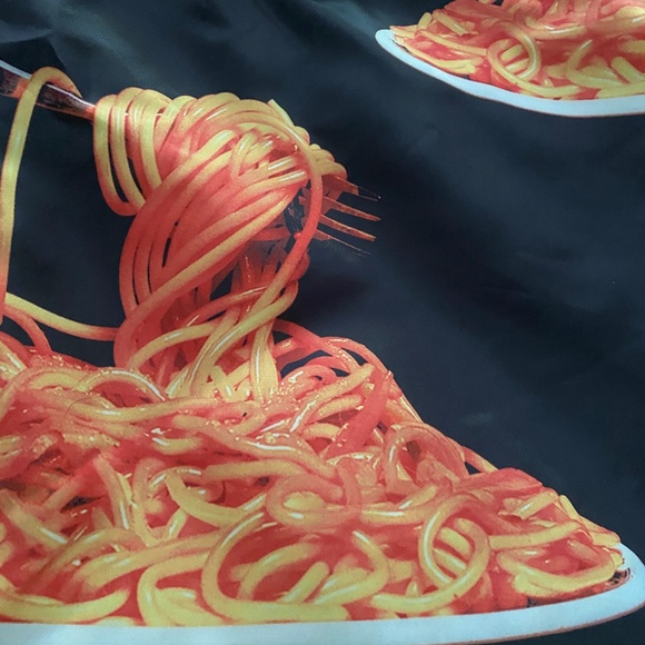 NWT PAUL SMITH 50th Anniversary Spaghetti Print Drawstring Backpack Black - Picture 4 of 13